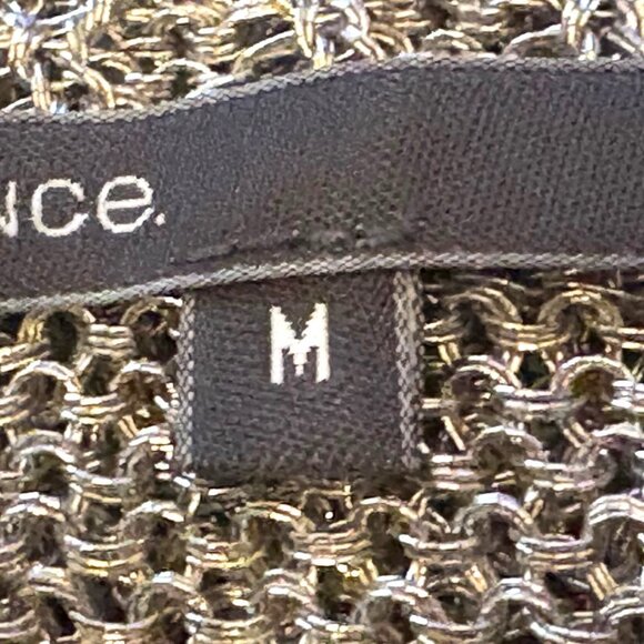 Vince Metallic V-Neck Short- Sleeved Sweater - Picture 5 of 9